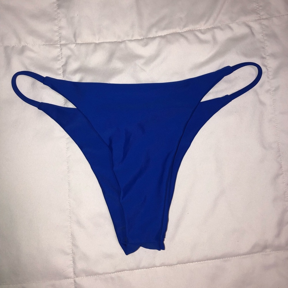 SOLD-blue bikini bottoms